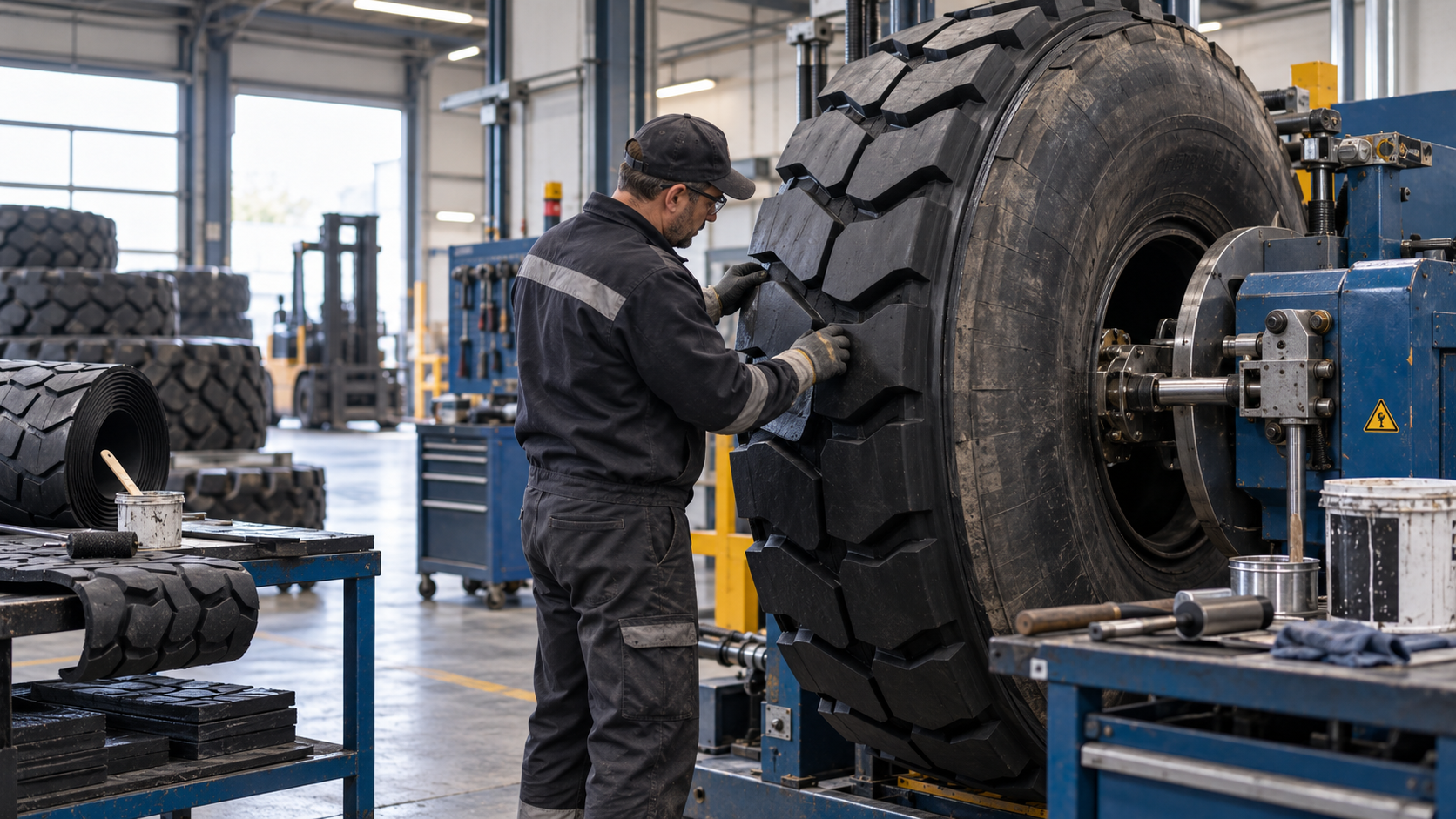 İş Makinası Grubu Soğuk Sistem Lastik Yenileme